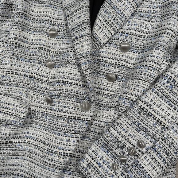 L’Agence Kenzie Double Breasted Tweed Blazer Jacket Women's Size 10 - Picture 3 of 11